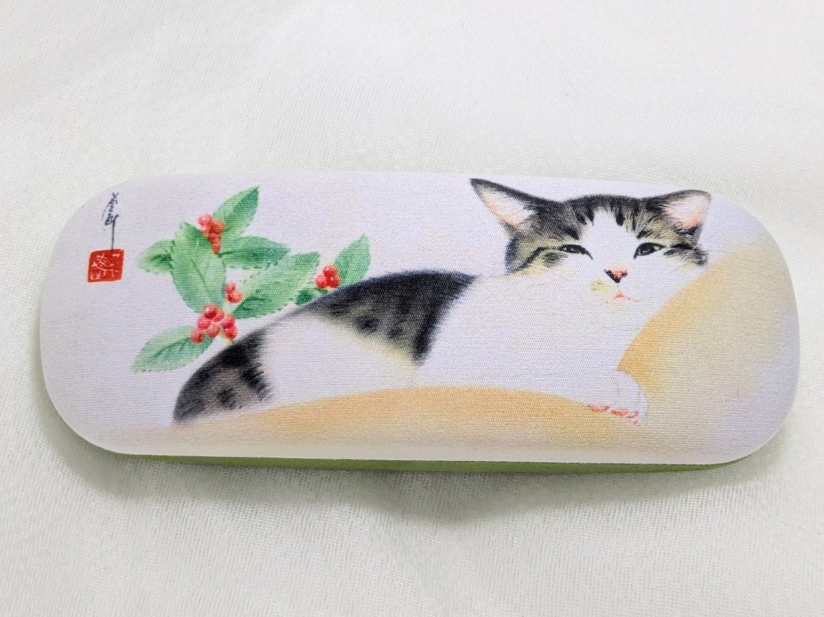 画像2: メガネケース（スズメのメガネ拭き付） (2)