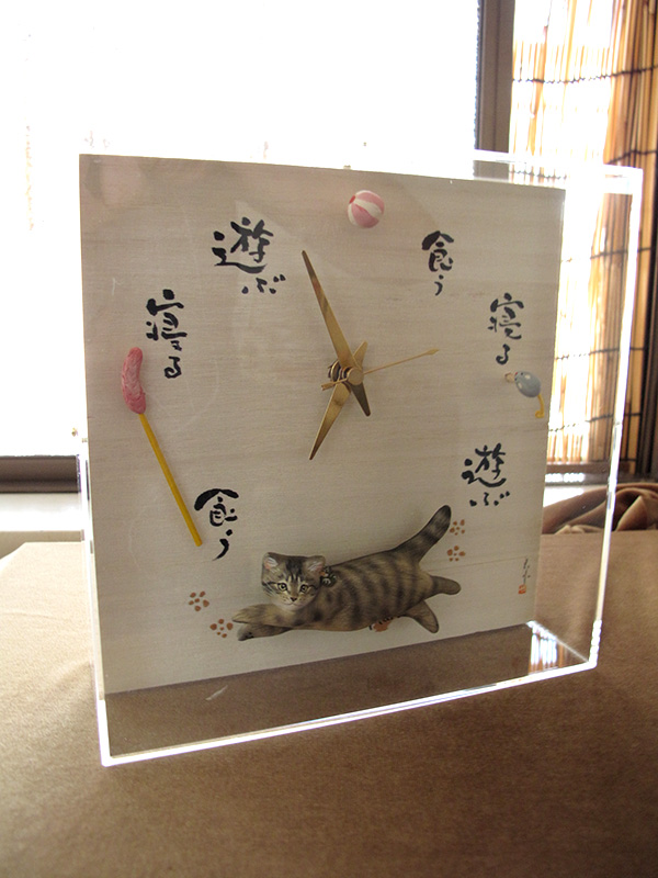 ウチのコ時計 - sayama yasuhiro`s cat art online shop [サヤマネコ